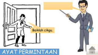 Baiklah cikgu.
AYAT PERMINTAAN
 