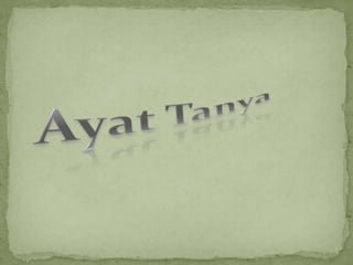 Ayat Tanya | PPTX