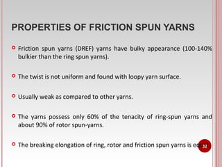 FRICTION SPINNING TECHNOLOGY, (M.S) | PPT