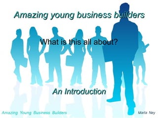 Amazing young business builders What is this all about? An Introduction 