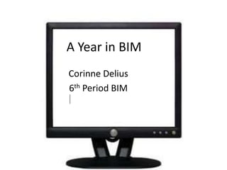 A Year in BIM
Corinne Delius
6th Period BIM
 