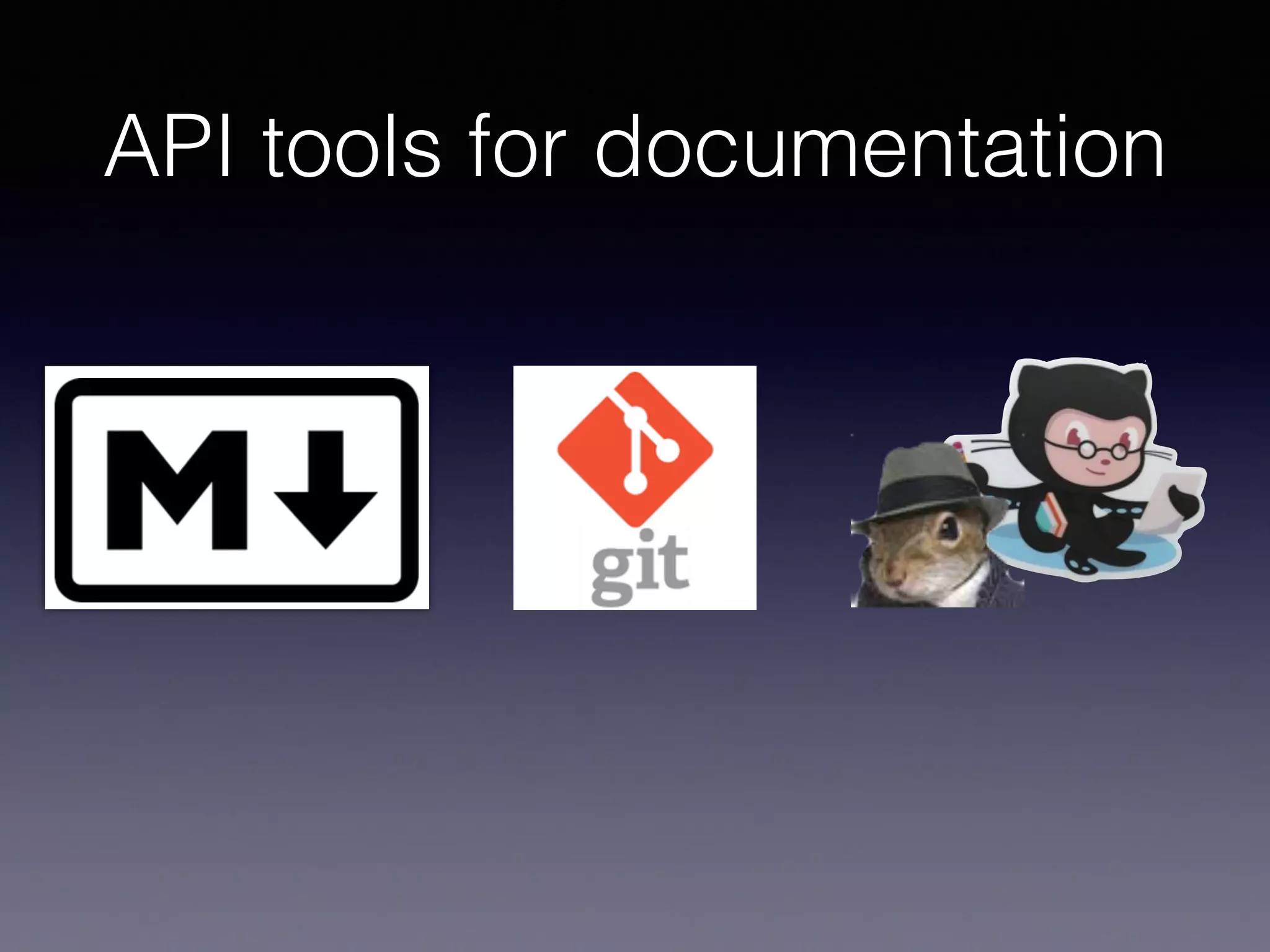 API tools for documentation
 