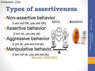 Assertiveness Training for Students | PPTX