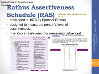Assertiveness Training for Students | PPTX