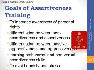 assertiveness training for students