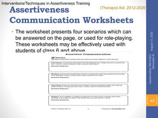 assertiveness training for students
