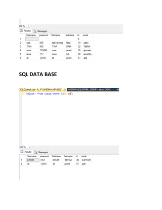 SQL DATA BASE
 