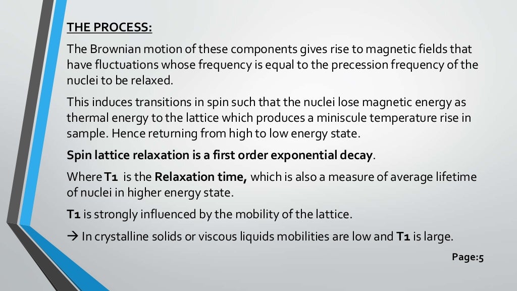 NMR spectroscopy Spinlattice & spinspin relaxation, signal splitti…