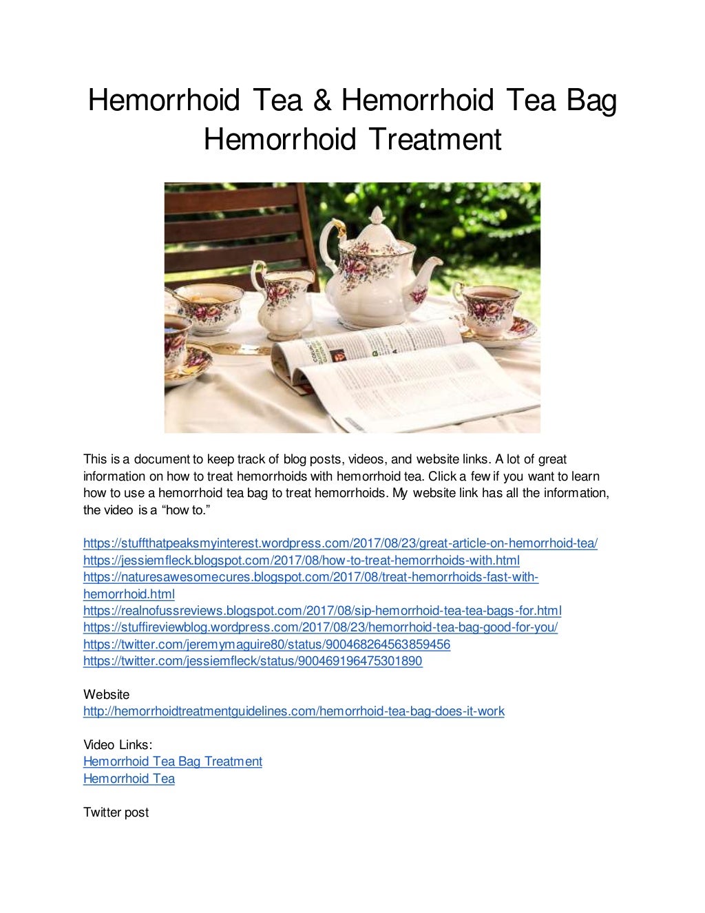 Hemorrhoid tea & Hemorrhoid Tea Bag Hemorrhoid Treatment