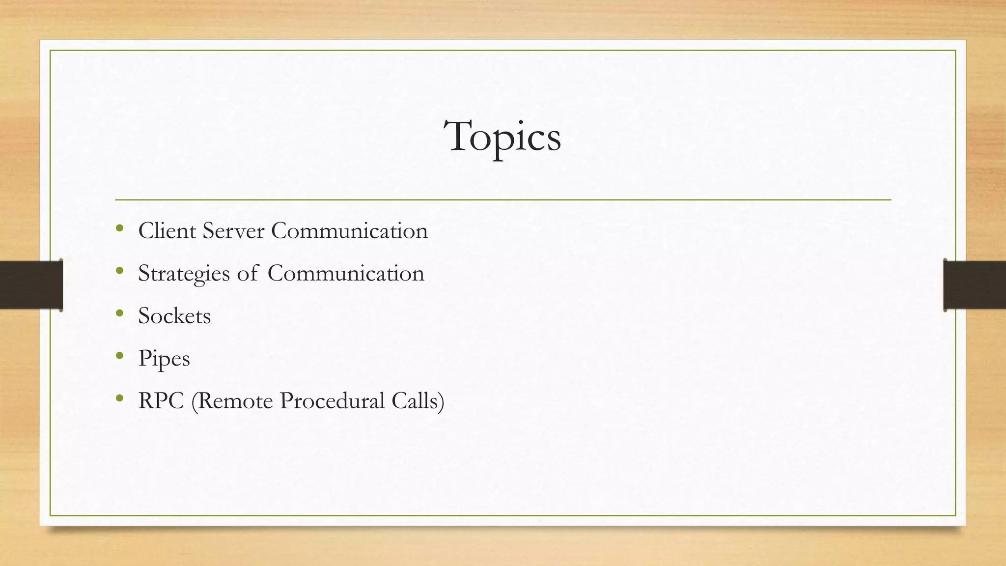 communication Mechanism in Client Server Model | PPTX