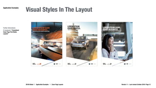 Visual Styles In The Layout
Application Examples
Version 1.1 – Last revised: October 2016 | Page 12AYLIN Global | Application Examples | Cover Page Layouts
Further Informations:
CI standards “ Promotional
Cover Page Print Media
Layouts”
 
