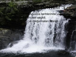 GEREÇ ve YÖNTEM 
• Çalışma 18- 24 Ağustos tarihlerinde yapıldı. 
• Üniversite öğrencileri seçildi. 
• Anket dağıtıldı ve doldurmaları istendi. 
 