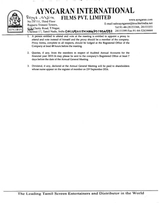 AIFPL Directors Report