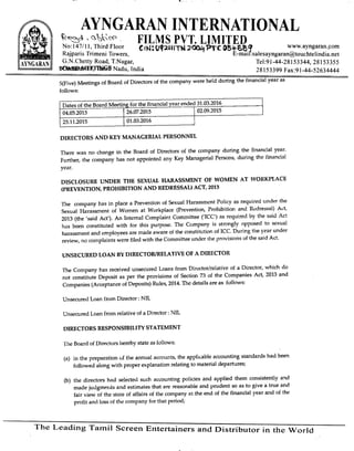 AIFPL Directors Report