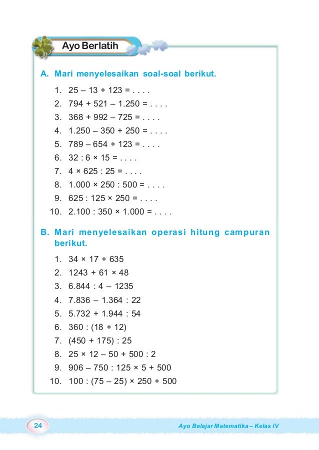 Ayo Belajar Matematika Untuk Sd Mi Kelas 4 Burhan Mustaqim Ary