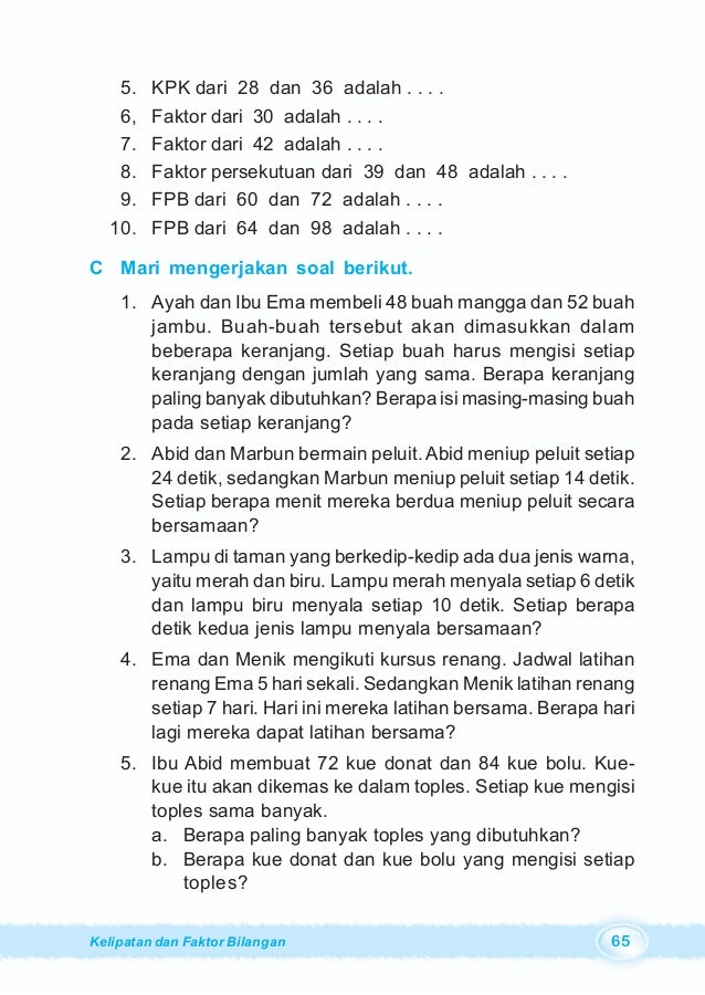 Ayo Belajar Matematika Untuk Sd Mi Kelas 4 Burhan Mustaqim Ary