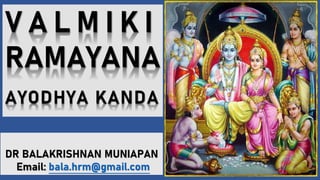 Valmiki Ramayana Online Class - Ayodhya Kanda, Session 9