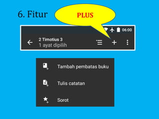 6. Fitur PLUS
 