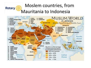 Moslem countries, from
Mauritania to Indonesia
 