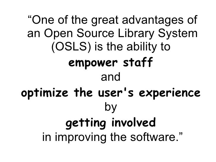 Open Source Library System Software Libraries Are Doing it For Thems…