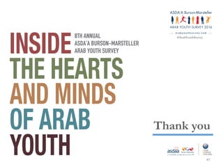 #ArabYouthSurvey
45
Thank you
 