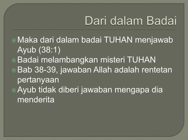 Ayub bagian akhir | PPT