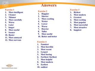 Exercise 4. Write the superlative form of the words in brackets. It’s the shortest (short) day of the year.