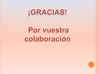 ¡GRACIAS! Por vuestra colaboración