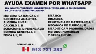 AYUDA EXAMEN POR WHATSAPP
 