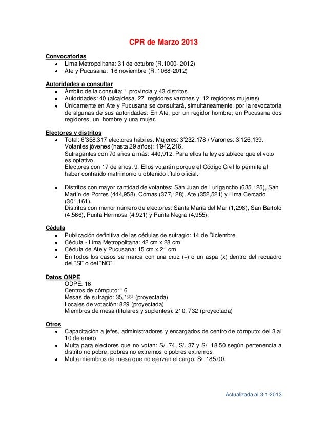 Ayuda memoria #ONPE Proceso Revocatoria Ayuda memoria #ONPE Proceso Revocatoria