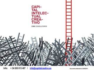 Info: + 34 630 013 407 / info@capitalcreativo.es Documento elaborado el 22/05/2013
 