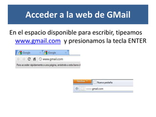 Crear un correo en Gmail | PPTX