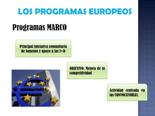 Comisión Europea vigila los programas Marco mediante: 