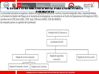 16
8. ESTRUCTURA ORGANIZACIONAL PARA ENFRENTARLA
EMERGENCIA
 