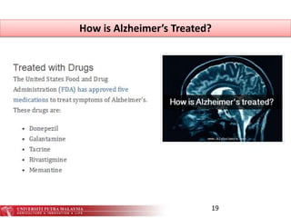 19
How is Alzheimer’s Treated?
 