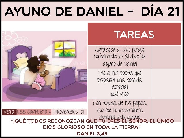 Ayuno de Daniel para Niños