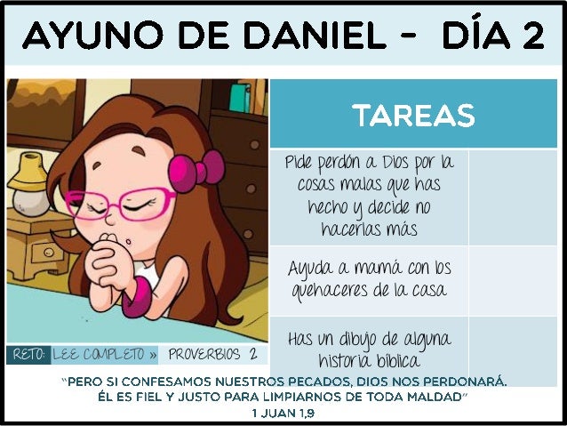 Ayuno de Daniel para Niños