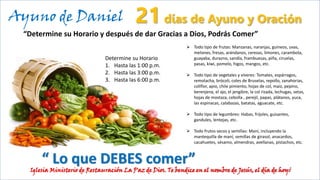 21 DIAS DE AYUNO Y ORACION-MINISTERIO DE RESTAURACIÓN LA PAZ DE DIOS | PDF