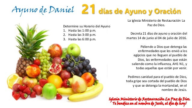 21 DIAS DE AYUNO Y ORACION-MINISTERIO DE RESTAURACIÓN LA PAZ DE DIOS