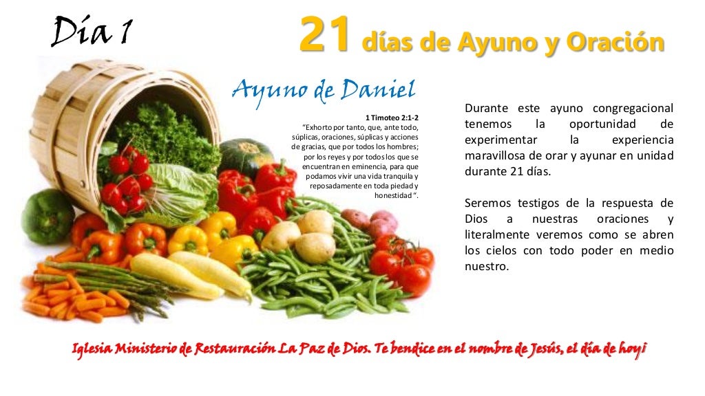 21 DIAS DE AYUNO Y ORACION-MINISTERIO DE RESTAURACIÓN LA PAZ DE DIOS