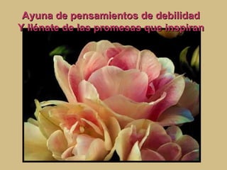 Ayuna de pensamientos de debilidad Y llénate de las promesas que inspiran 