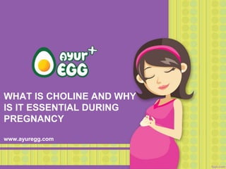 WHAT IS CHOLINE AND WHY
IS IT ESSENTIAL DURING
PREGNANCY
www.ayuregg.com
 