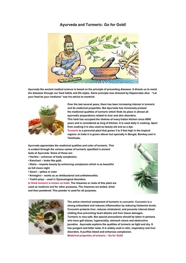 Ayurveda and turmeric PDF