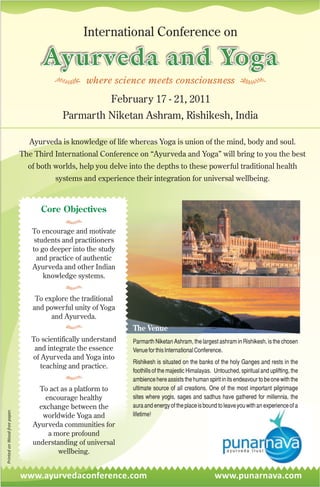 Ayurveda Conference India, Ayurveda and Yoga Conference, International Ayurveda Conference