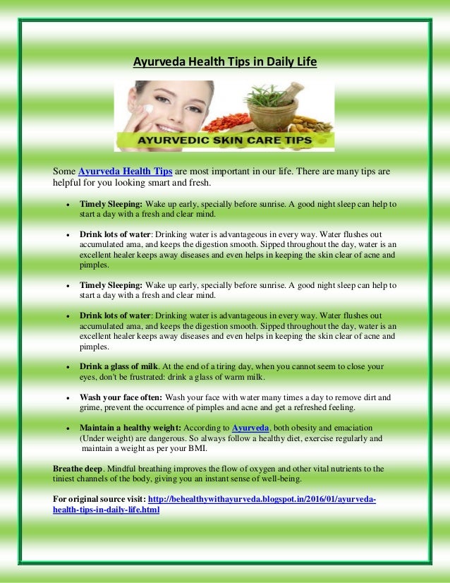 Ayurveda Health Tips In Daily Life Some Ayurveda Health Tips Are Most Important In Our Life Ayurveda Health Tips In Daily Life Some Ayurveda Health Tips Are Most Important In Our Life