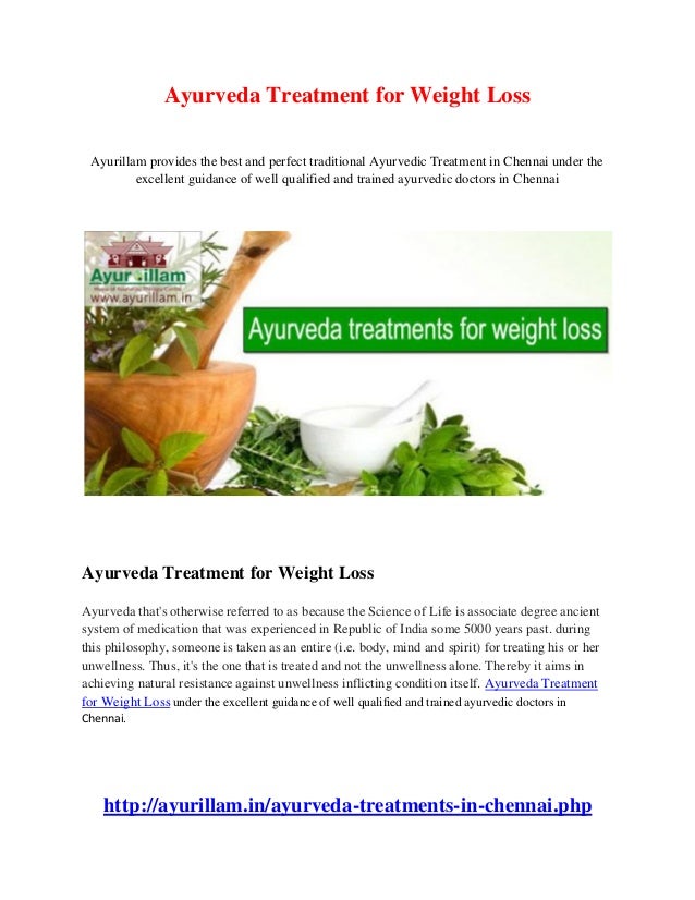 Ayurveda treatment for weight loss