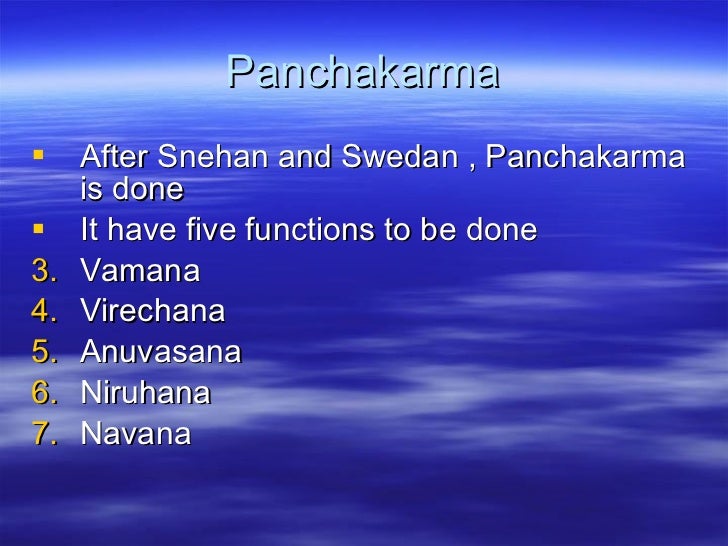 Ayurveda understand panchakarma