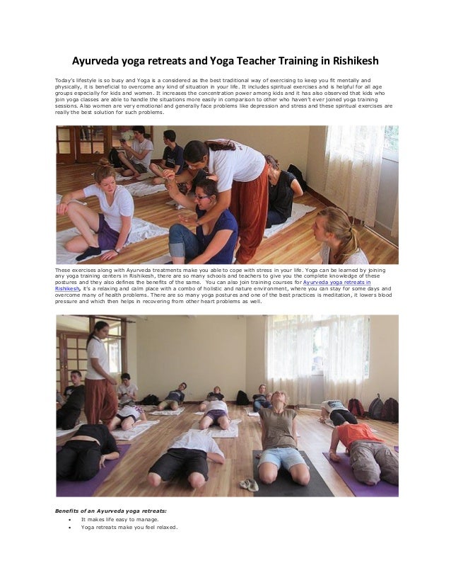 Ayurveda yoga retreats and yoga teacher training in rishikesh