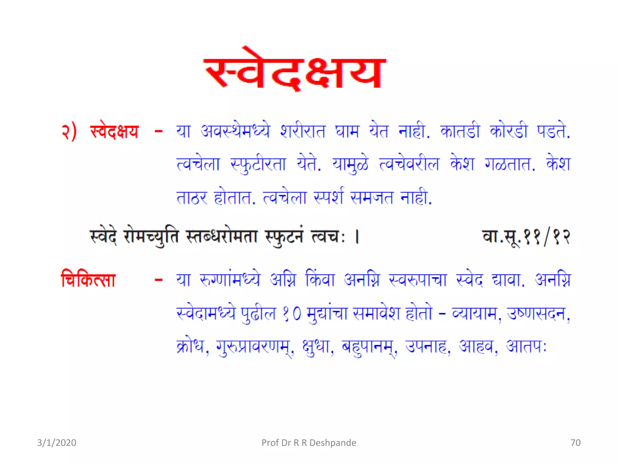 3/1/2020 70Prof Dr R R Deshpande
 