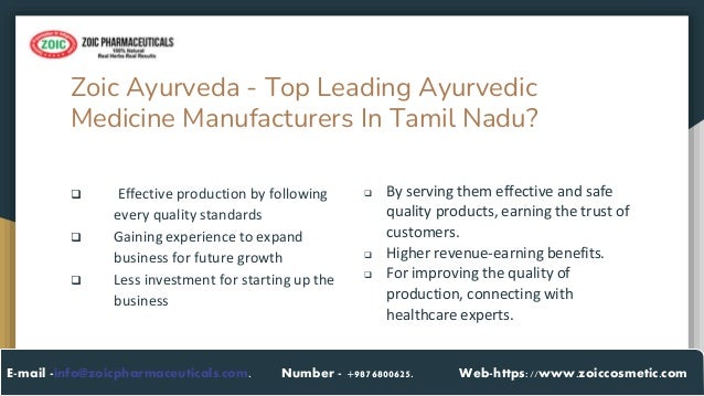 Zoic Ayurveda - Top Leading Ayurvedic
Medicine Manufacturers In Tamil Nadu?
 Effective production by following
every qual...